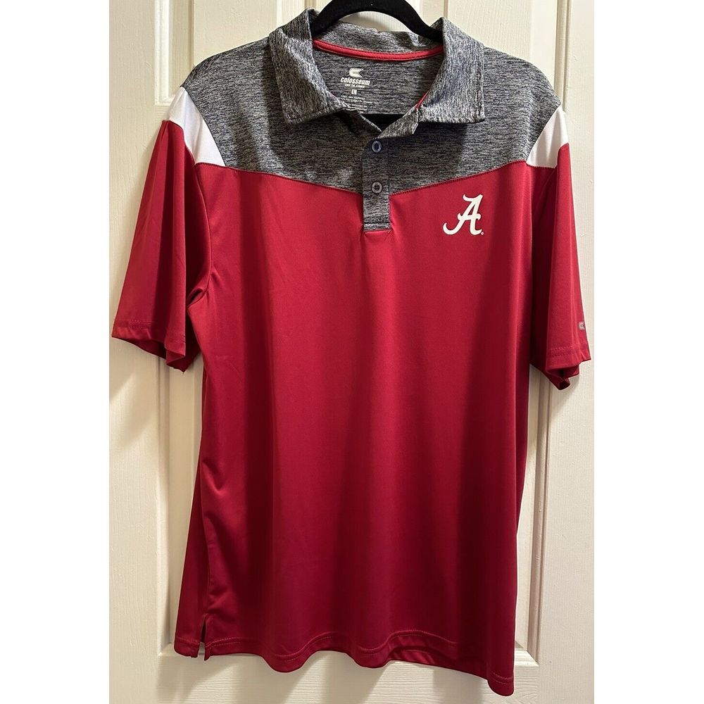 Alabama‎ Crimson Tide Polo Colosseum Short Sleeve Size Large